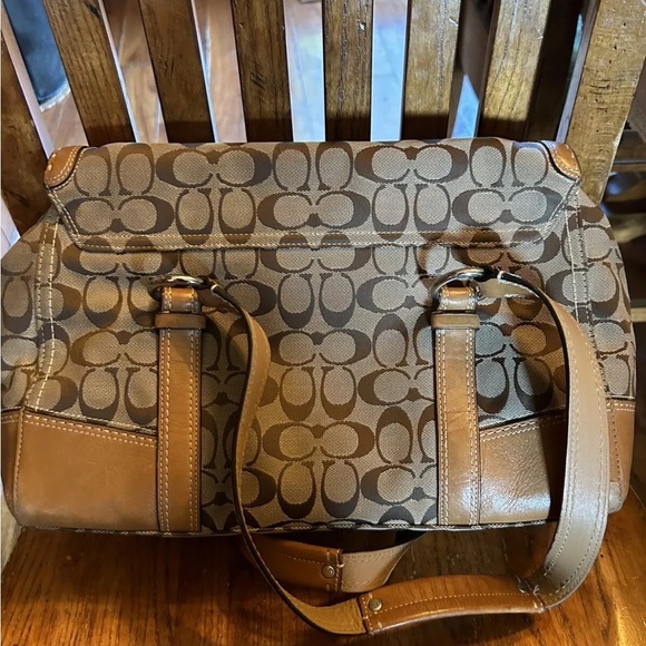 Coach Brown Signature Shoulder Bag - Picture 6 of 15